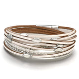 Multi-layered Leather Wrap Bracelet For Women