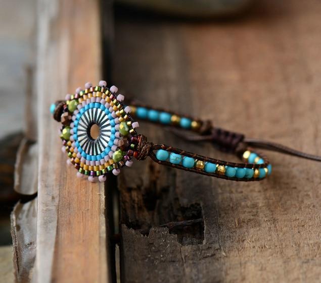 Protection Turquoise Seed Beads Bracelet