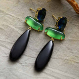 Protection Chandelier Onyx Earrings - Moon Dance Charms