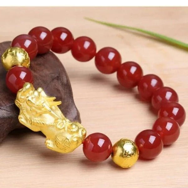 Red Agate Lucky PIXIU Bracelet - Moon Dance Charms