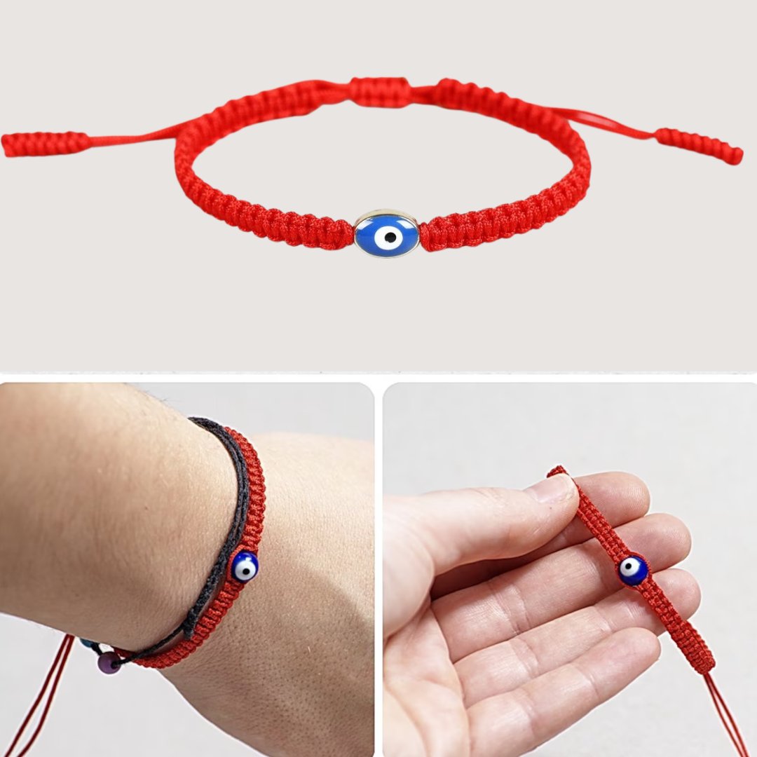 Braccialetto rosso per protezione regolabile per neonati, malocchio rosso, buona fortuna. - Italia Braccialetto rosso per protezione regolabile per neonati, malocchio rosso, buona fortuna. - Italia