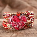 Heart 5 Wrap Bracelet