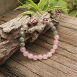 Rose Quartz and Labradorite Mala Necklace - Moon Dance Charms