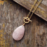 Rose Quartz Necklace Natural Stone