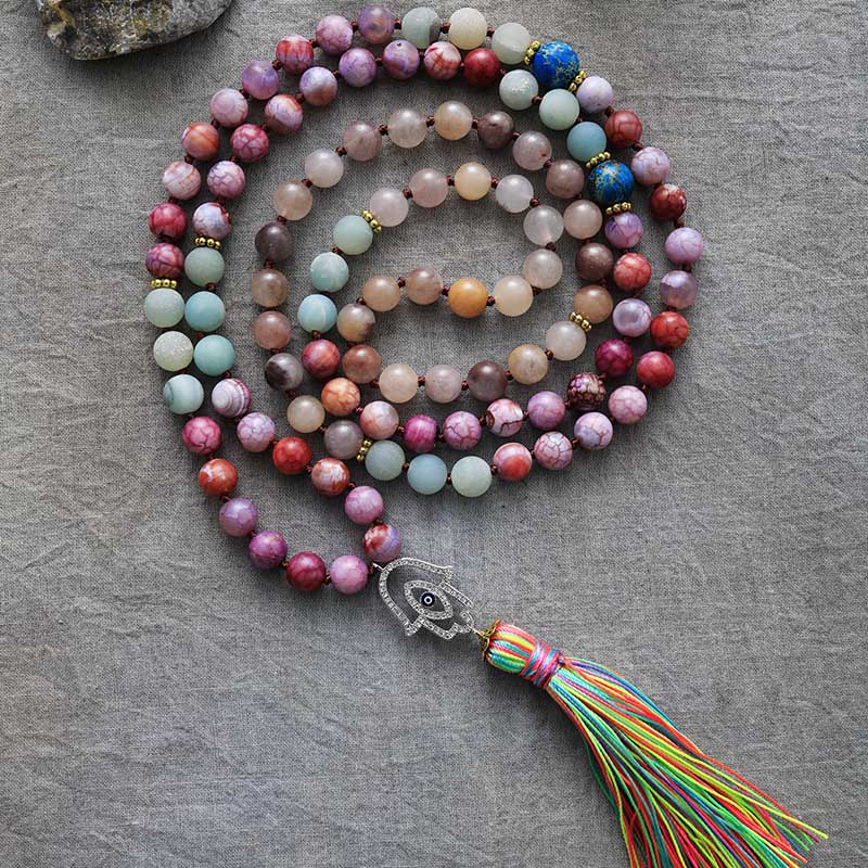 Spiritual 108 Beads Mala Necklace - Moon Dance Charms