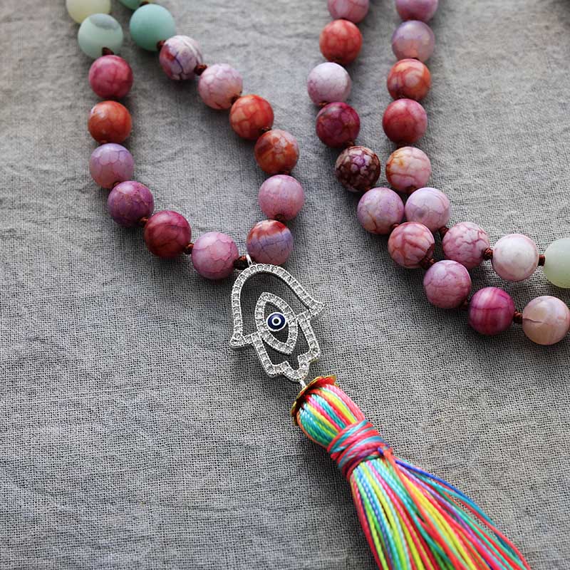 Spiritual 108 Beads Mala Necklace - Moon Dance Charms