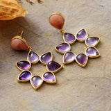 Star Flower Stone Earrings