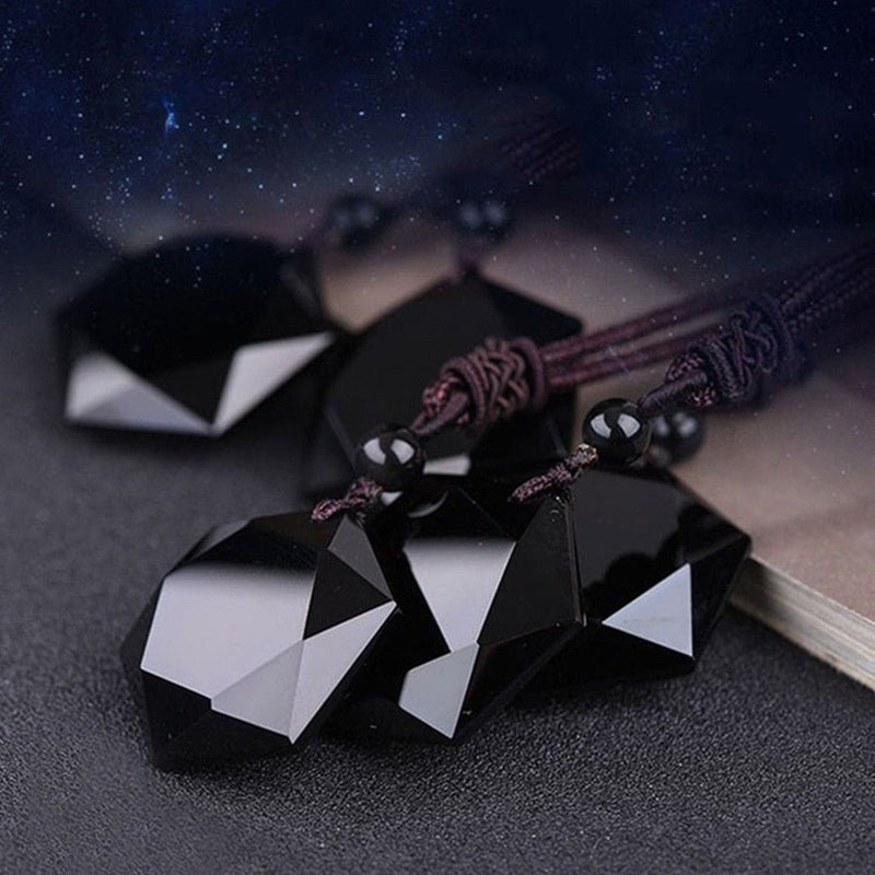 Star Lucky Obsidian Necklace - Moon Dance Charms
