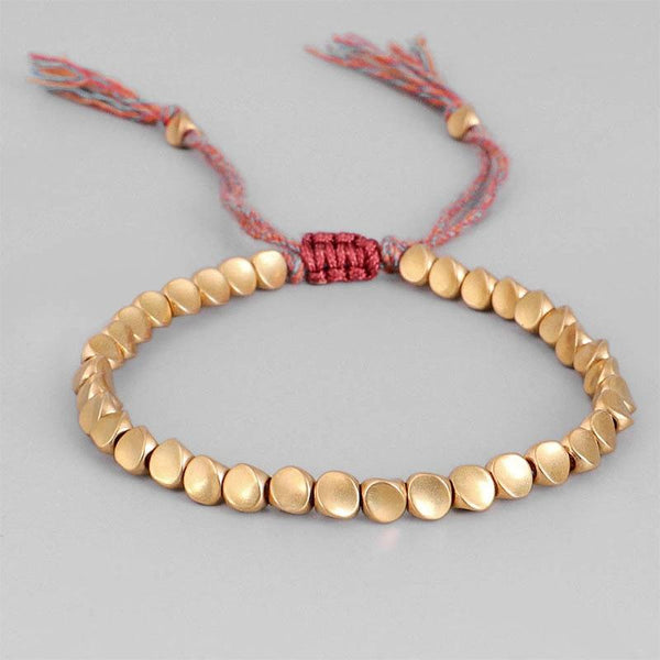 Bracciale Portafortuna Rosso Donna Con Nodo Mandala Intrecciato – Regolabile, Tibetano, Fibra Di Poliestere, Regalo Benessere - 4