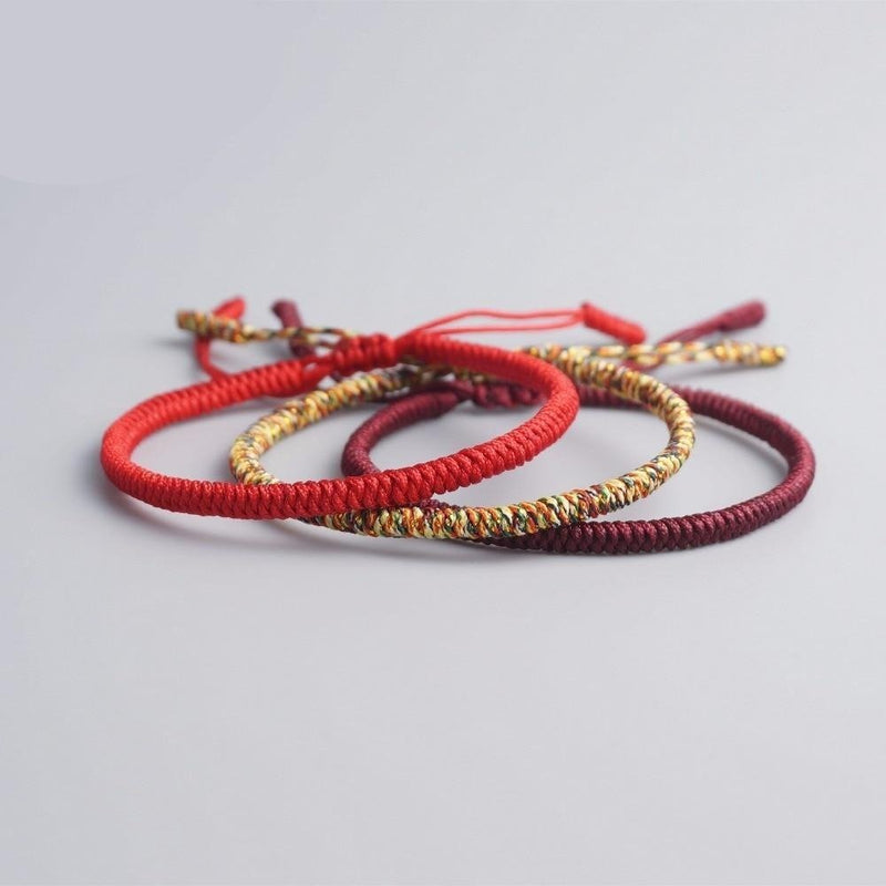 Buy Tibetan Buddhist Bracelet Lucky Knots Red Black Macrame Online in India   Etsy