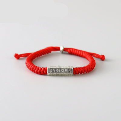 Tibetan Red Bracelet Mantra