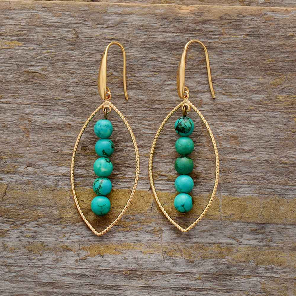 Turquoise Beads Earrings |