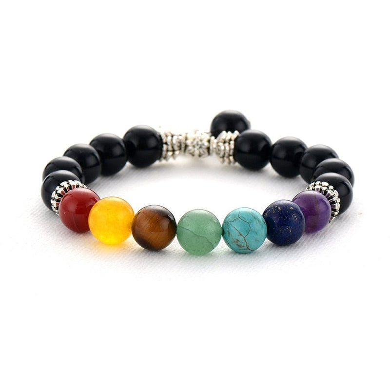 7 Chakra Bracelet with Natural Crystal Healing Stones, Energy Anxiety –  Carrie Clover handcrafted gifts